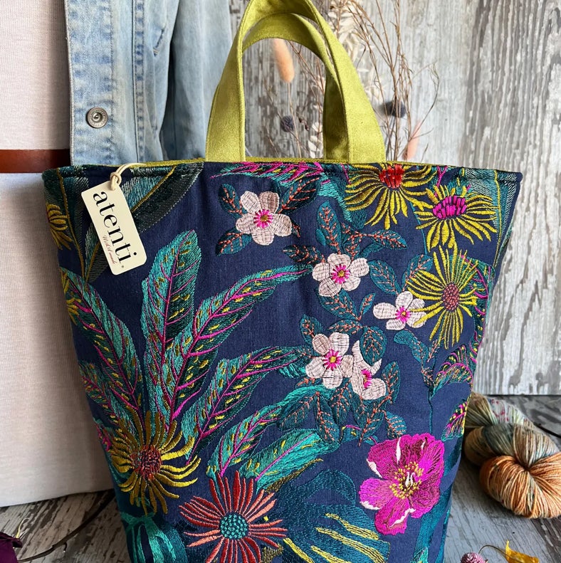 Atenti Floral Hope Basket project bag | Frolicking Lamb